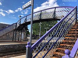 Viktorianische Eisenbrücke am Bahnhof von Nairn