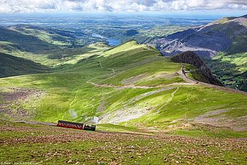 Der Zug zum Mount Snowdon im Snowdonia Nationalpark