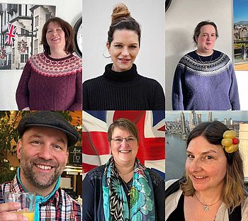 Collage mit Fotos von allen Redakteuren des Blogs von THE BRITISH SHOP