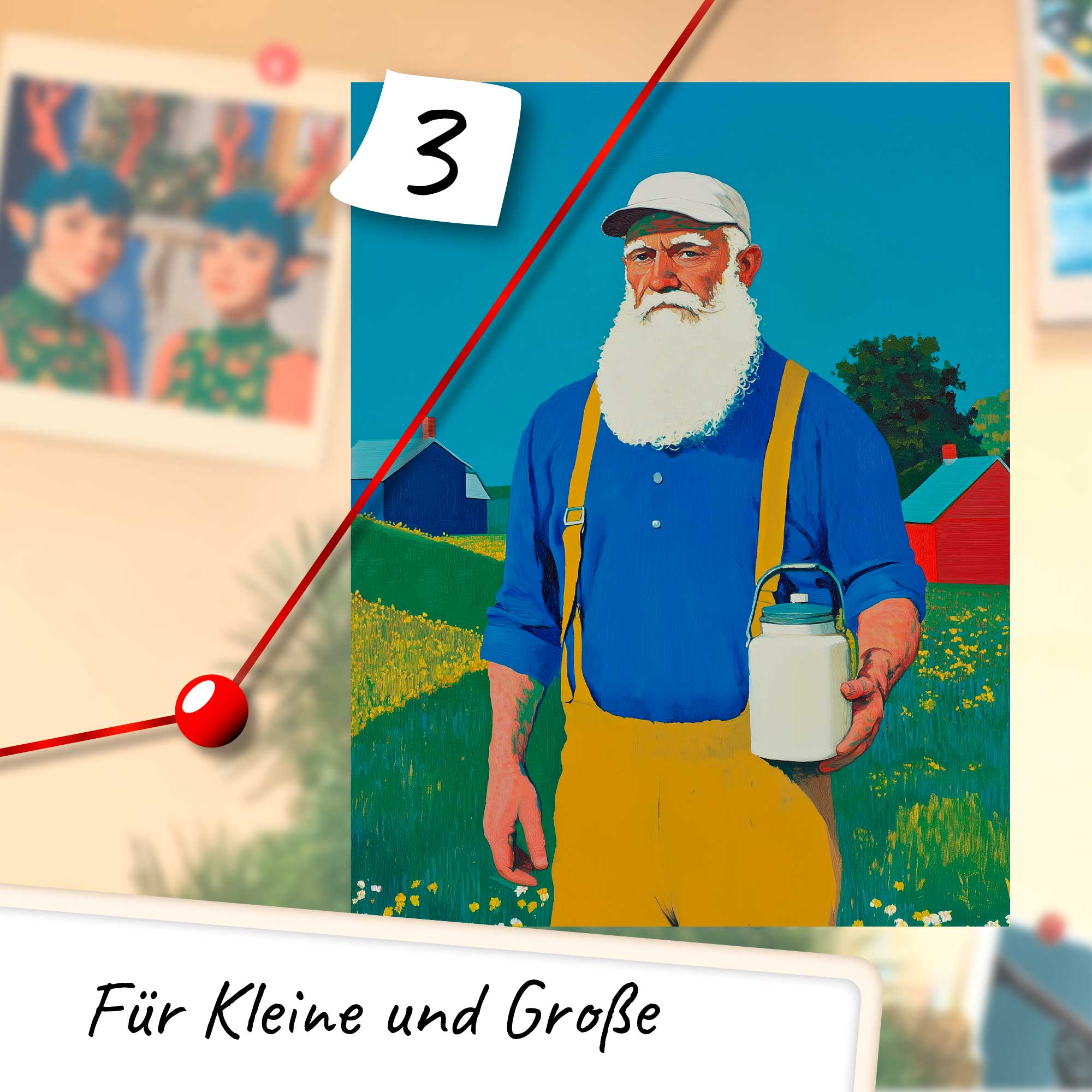 Bauer mit Milchkanne