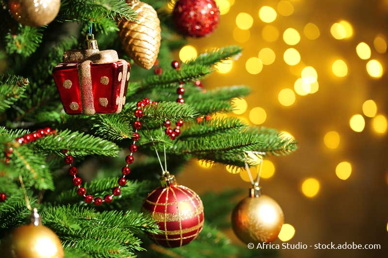 Rot und Gold, knallbunt oder in zartem Pastell: alles rund um den „Christmas tree“