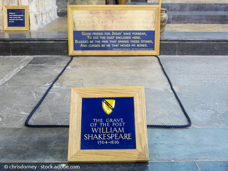 Auf William Shakespeares Grab liegt ein Fluch